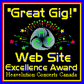 Great Gig Web Site Excellence Award !